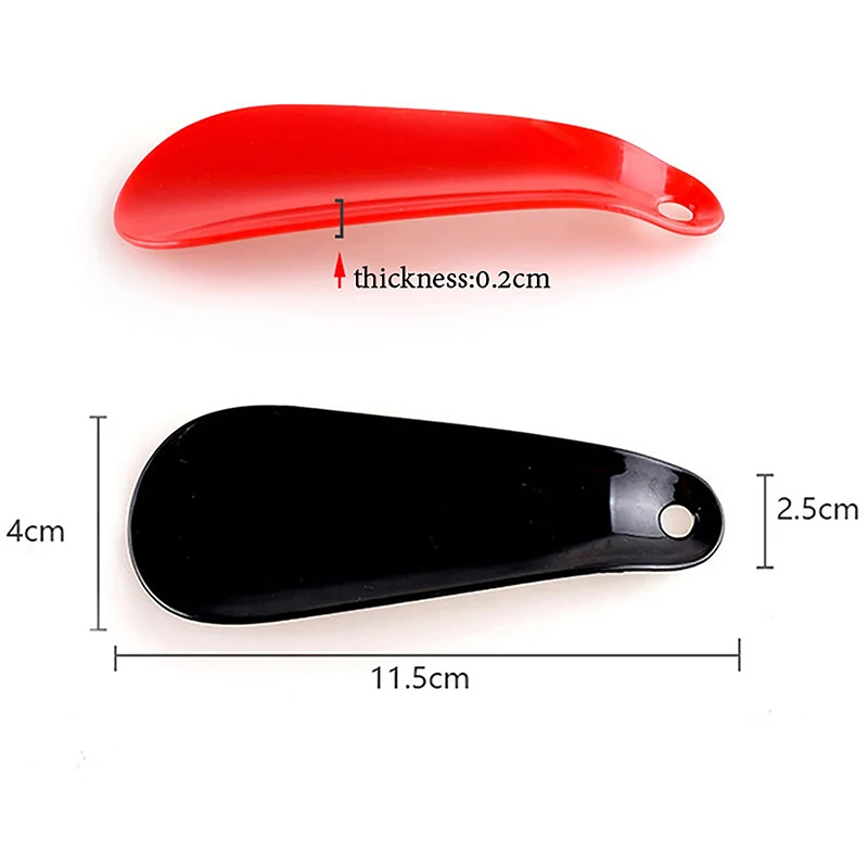 Corne à chaussures professionnelle Portable, Durable, 11CM, en forme de cuillère en plastique, aide à chaussures paresseuses, lève-chaussures Flexible