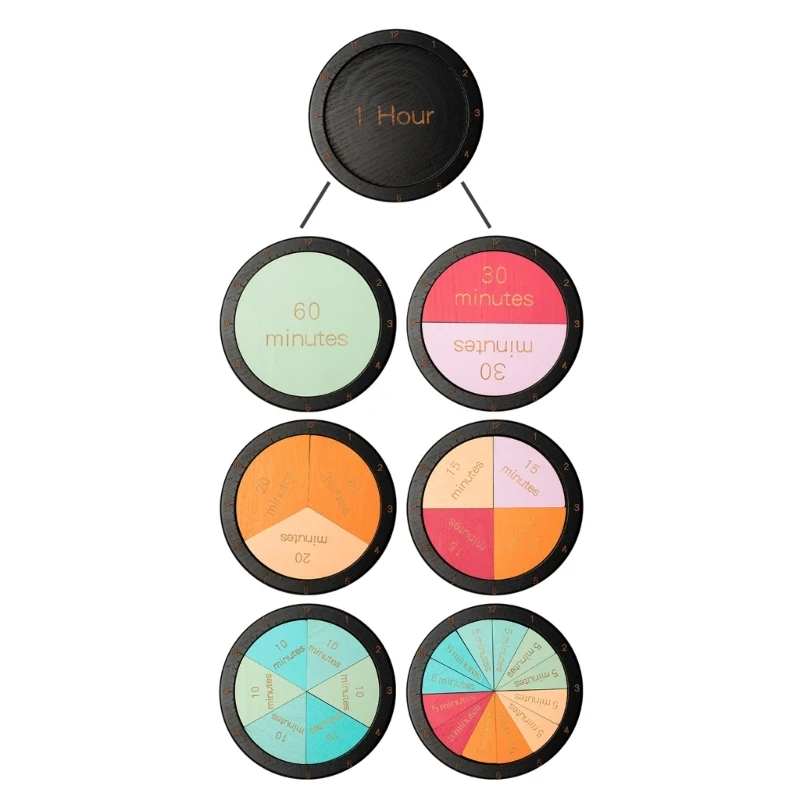 Fraction Circles Kids Educational Toy Math Manipulatives Tool Math Teaching Aids