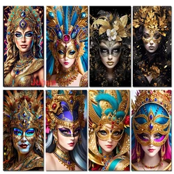 Carnival Msak Woman Diamond Painting Kits 5D DIY Full Drill Mosaic Cross Stitch Rhinestone Of Pictures New Arrival Home Decor