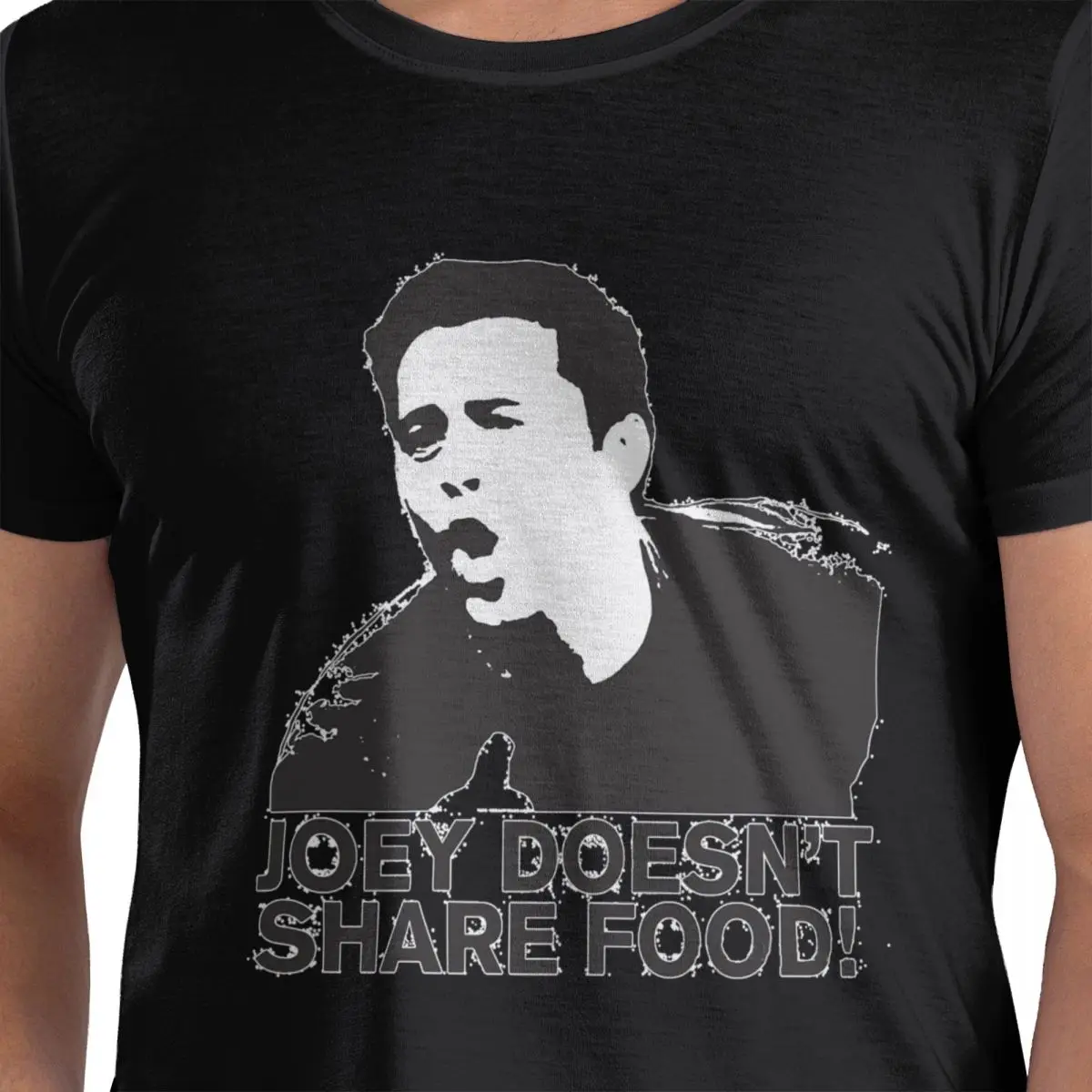 JOEY DOESN'T SHARE FOOD TV Show Men's tight fitting sports T-shirt,Gym Sportswear, Oversized print Tee shirt