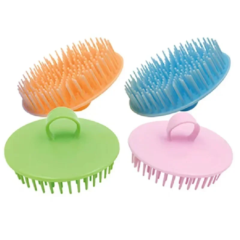 Silicone Massage Comb Shampoo Head Massage Brush Hair Body Cleaning Comb Dandruff Removal Itching Relief Massager