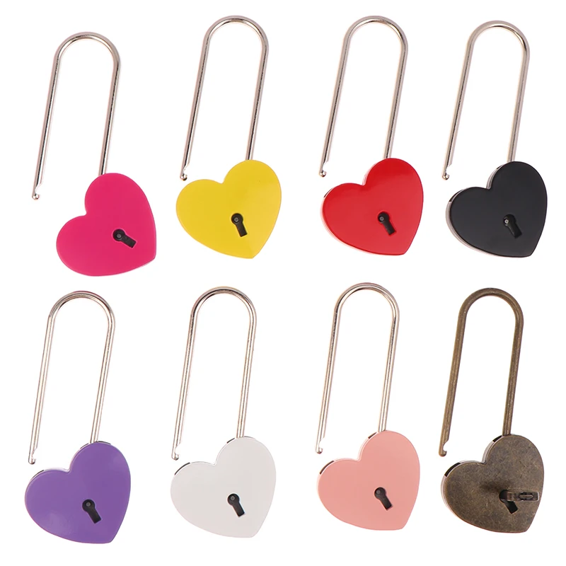 1 Set Metal Heart Shaped Padlock Antique Style Love Lock Set With Key Wedding Valentine's Day Gifts Couple Wishing Lock