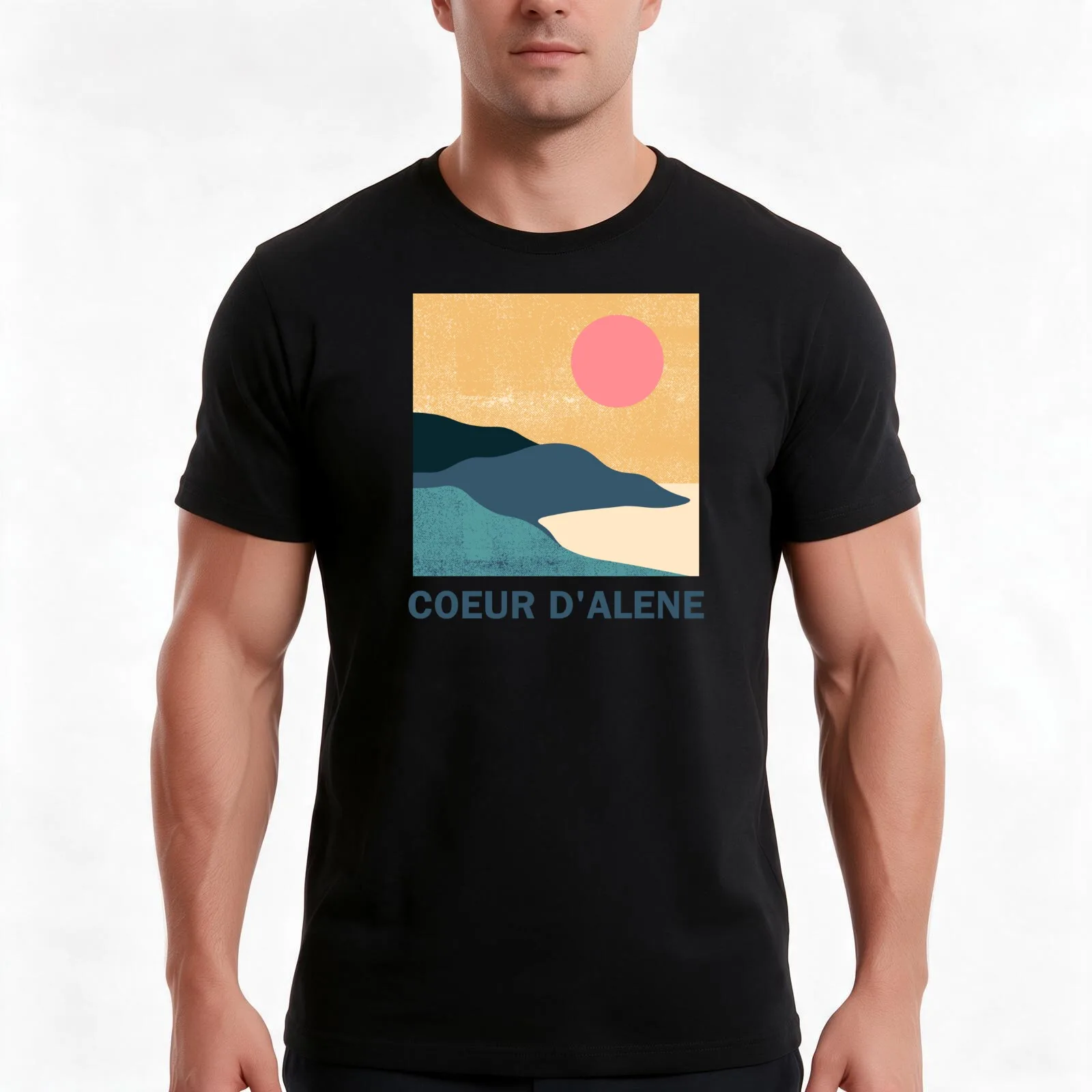 Coeur d'Alene Idaho T-Shirt Summer Casual Cotton Tee Oversized Streetwear Tops Vintage Graphic Print Unisex Men Women