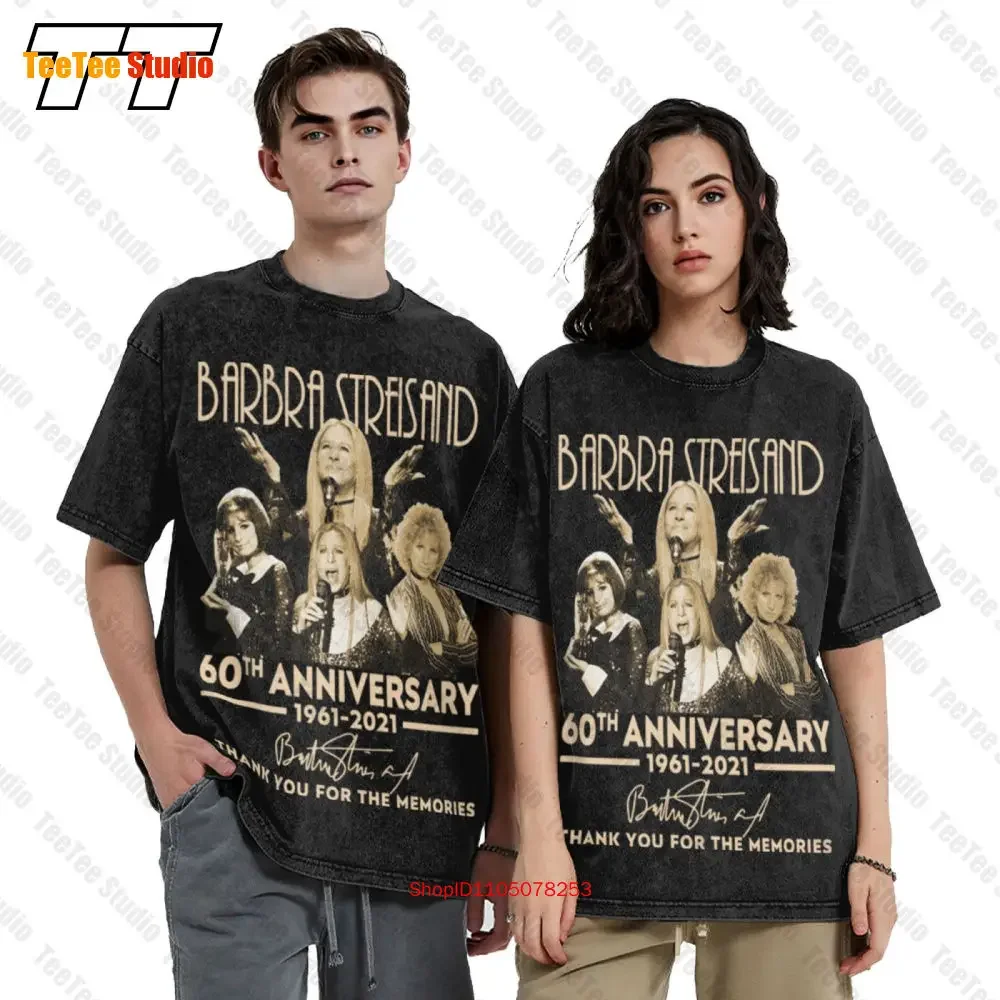 Barbra Streisand 60Th Anniversary 1961 2021 Thank You For The Memories Signature Vintage Oversized T-Shirt 0QFG