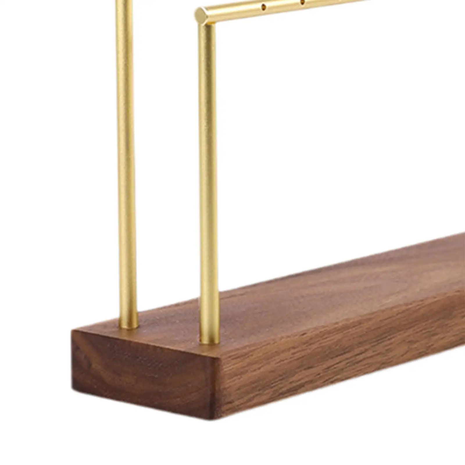 حلق الأذن ترصيع عرض تخزين الرف قلادة حامل قاعدة خشبية مع 24 ثقوب معلقة لمكتب الطاولة متعدد الوظائف