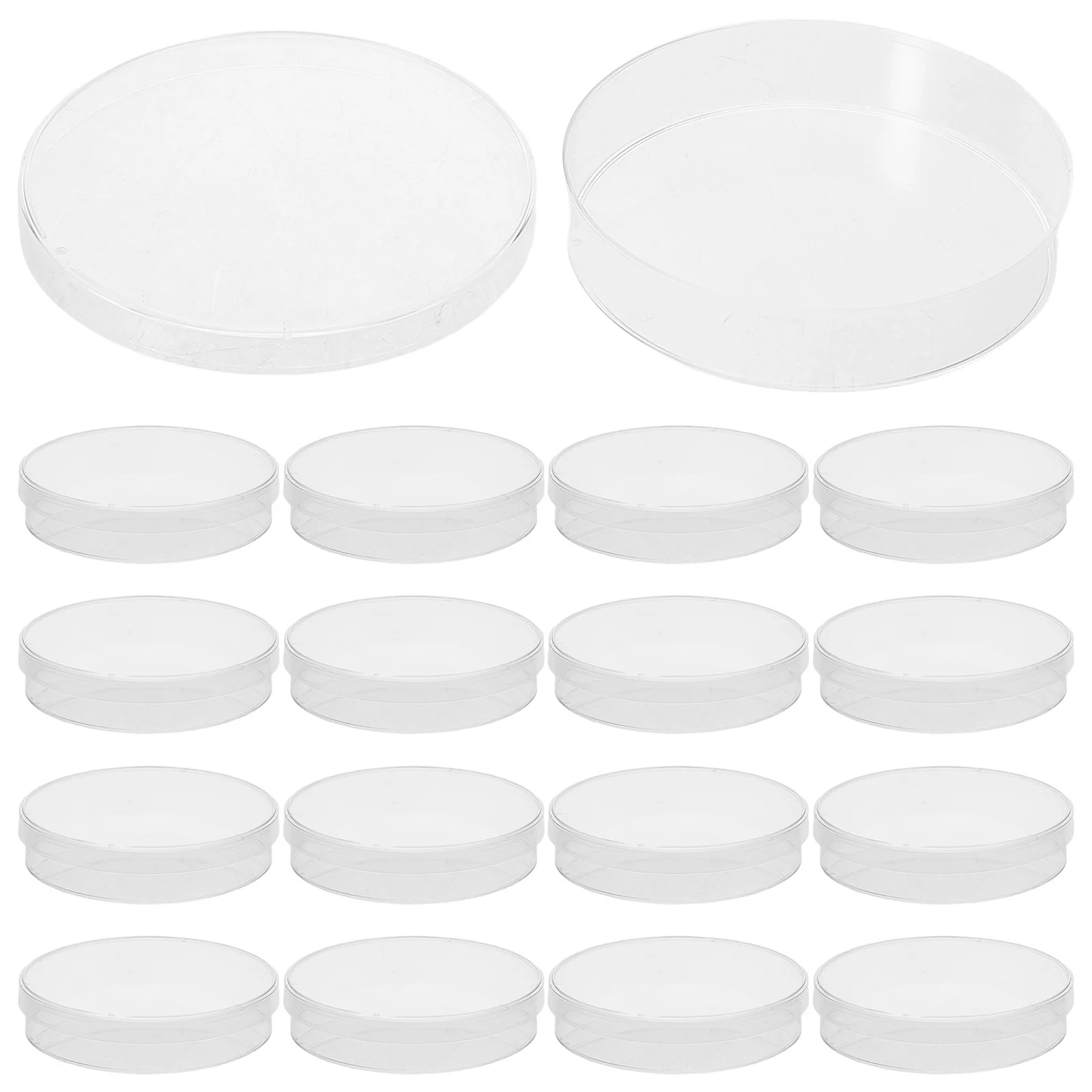 

50Pcs Transparent Petri Dishes 70mm Agar Plates Pre-Poured Nutrient Student Science Project Kit Agar Petri Dishes