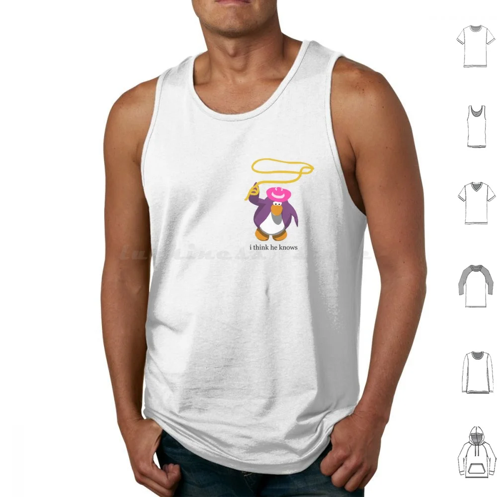 Pieno que lo sabe pingüino vaquero camisetas sin mangas chaleco sin mangas pingüino Swifty Swarb soy el problema yo yo yo yo yo yo yo yo Hola soy el