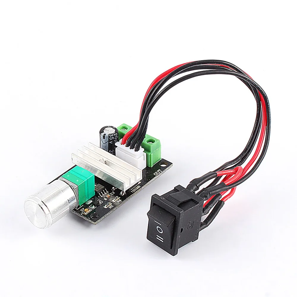 6‑28V Input Voltage DC Motor Speed Controller 3A Current Rating Adjustable Knob Motor Speed Regulator Pulse Width Modulation