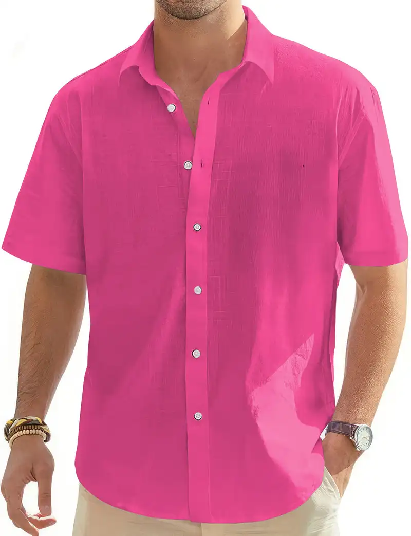 

Classic 2026 Summer New 3D Men's Pattern Shirt Casual Fashion Lapel Short Sleeved Casual Beach Women's Couple Shirt