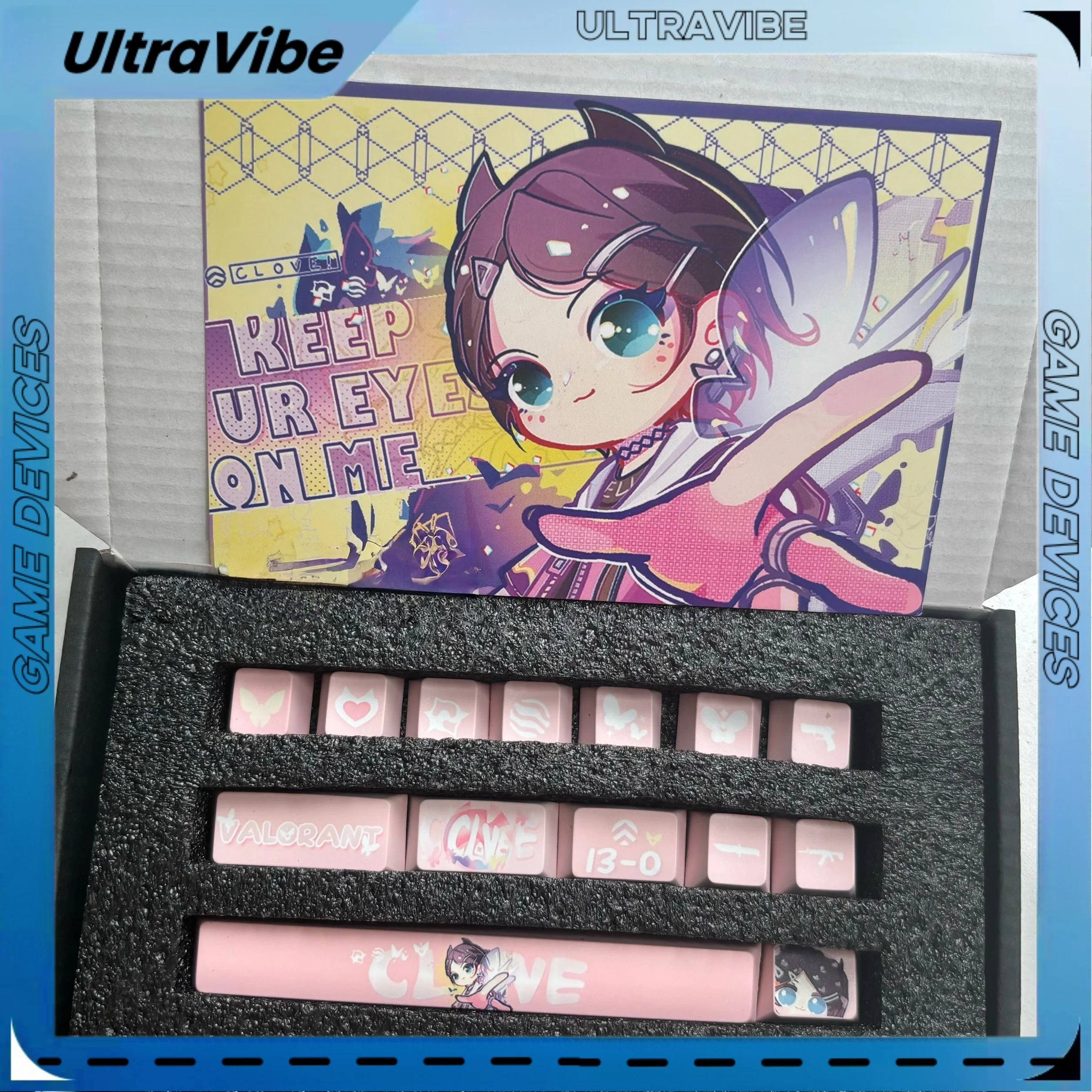 

Valoran Clove Keycaps Character Themed Key Cap Pbt Material Five Sided Thermal Sublimation Woting Mechanical Keyboard Keycaps