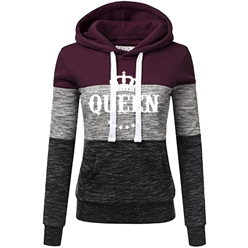 Women Queen Print Clothing Graphic Hoodies Sweatshirts Pullovers Sweatpants Women Pants Trousers Elegant Pants and Hoodie Set