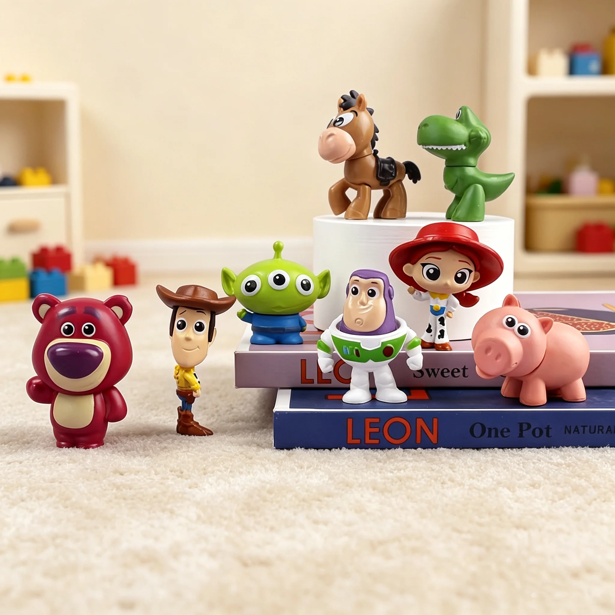 8pcs / Set Toy Story Action Figure Anime Cartoon Model Doll Car Decoration Cake Accessories Anime Figure Toy Children's Gift