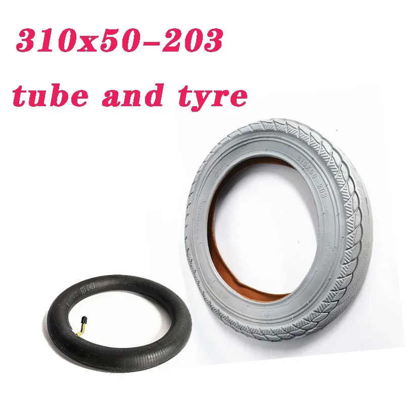 310x50-203ยางล้อภายใน12X2.125ท่อด้านนอกสำหรับรถเข็นไฟฟ้า D130HL Yuweel อุปกรณ์เสริมล้อหลัง