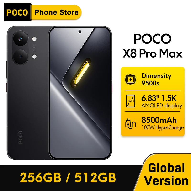 POCO X8 Pro Max 5G Smartphone Global Version 8500mAh battery 6.83