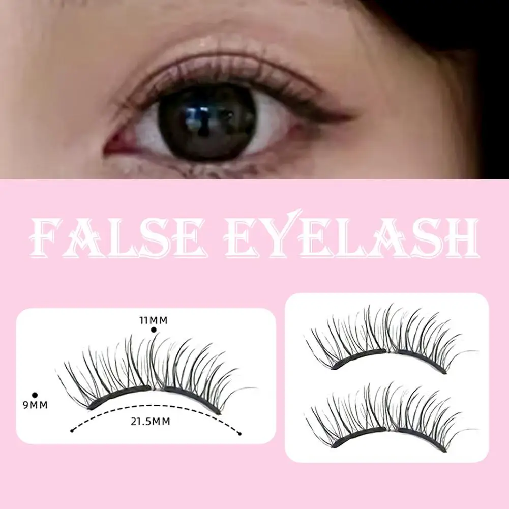 Miękkie magnetyczne rzęsy bez kleju, naturalny objętość, pełne rzęsy na pasku z magnetycznymi pęsetami, wielokrotnego użytku do codziennego użytku C6E8