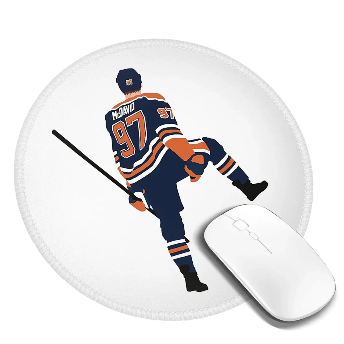 Connor McDavid For Edmonton Oilers Fans Round Mouse Pad Computer Keyboard Mouse Mat Gamer PC Desk Mat Office Table Mats