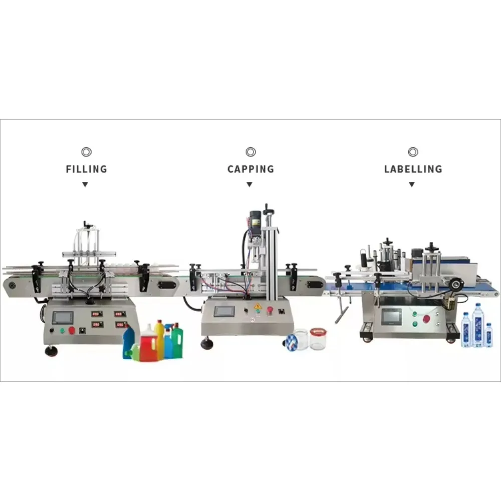 Automatic 500ml Liquid Juice Filling Capping Labeling Machinery Excellent Quality Beverages for Desktop Use Motor Glass