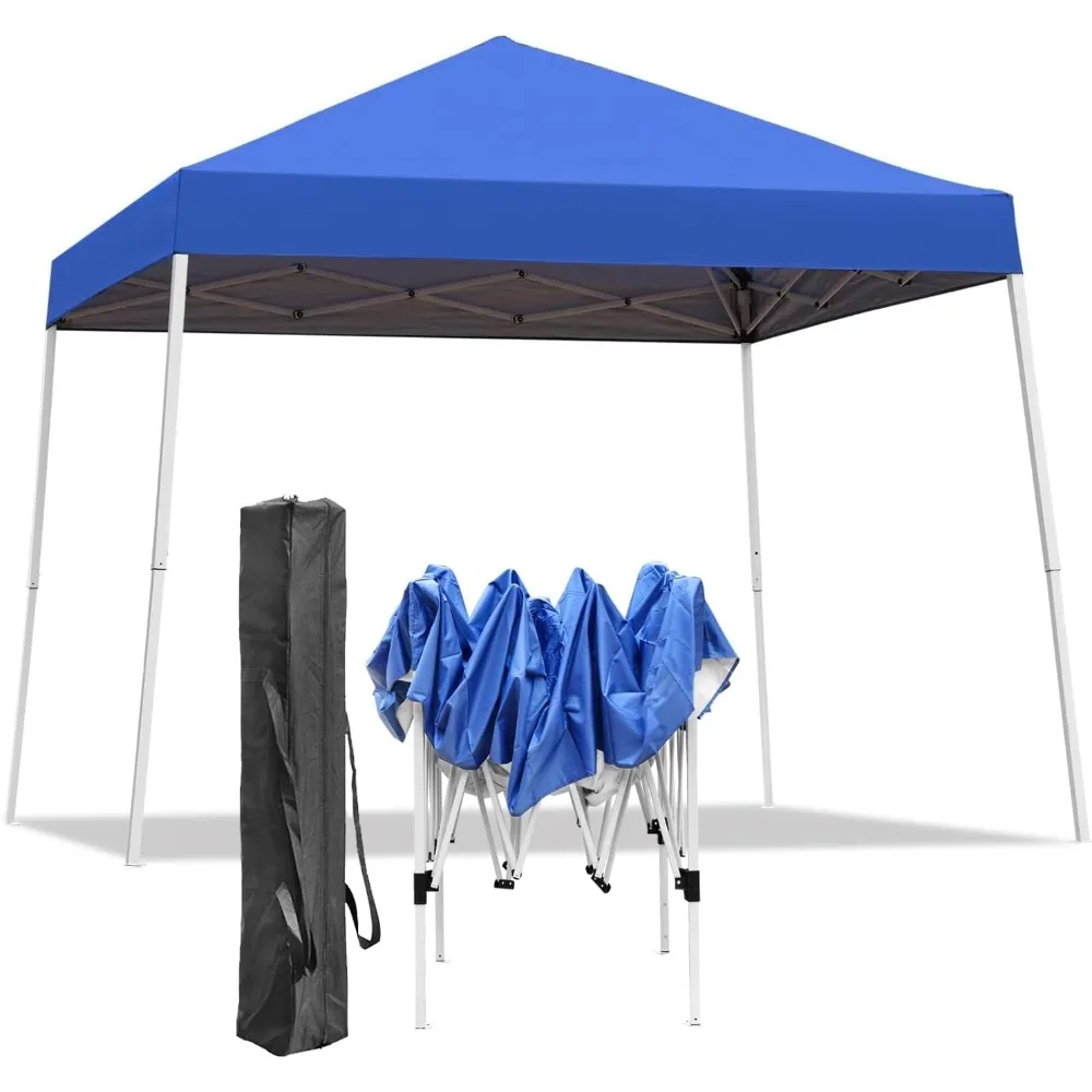 Pop Up Canopy Tent, 10X10 FT Outdoor Instant Slant Legs Gazebo Shelter with Carrying Bag Portable for Patio Deck Garden and Beac