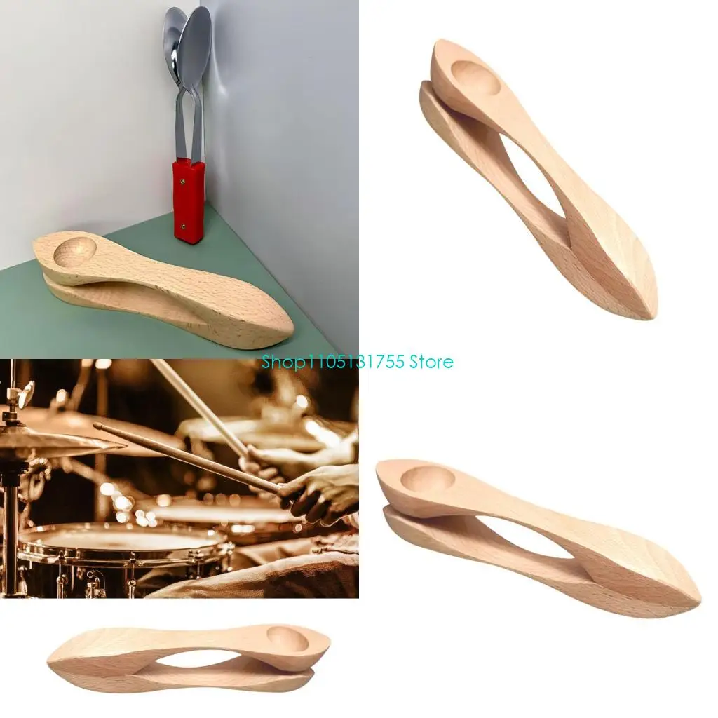 K0EF Beginner Rhythm Instrument for Kids, Handheld Spoon Percussion for Music Teachers, Class Activities, and Home Play