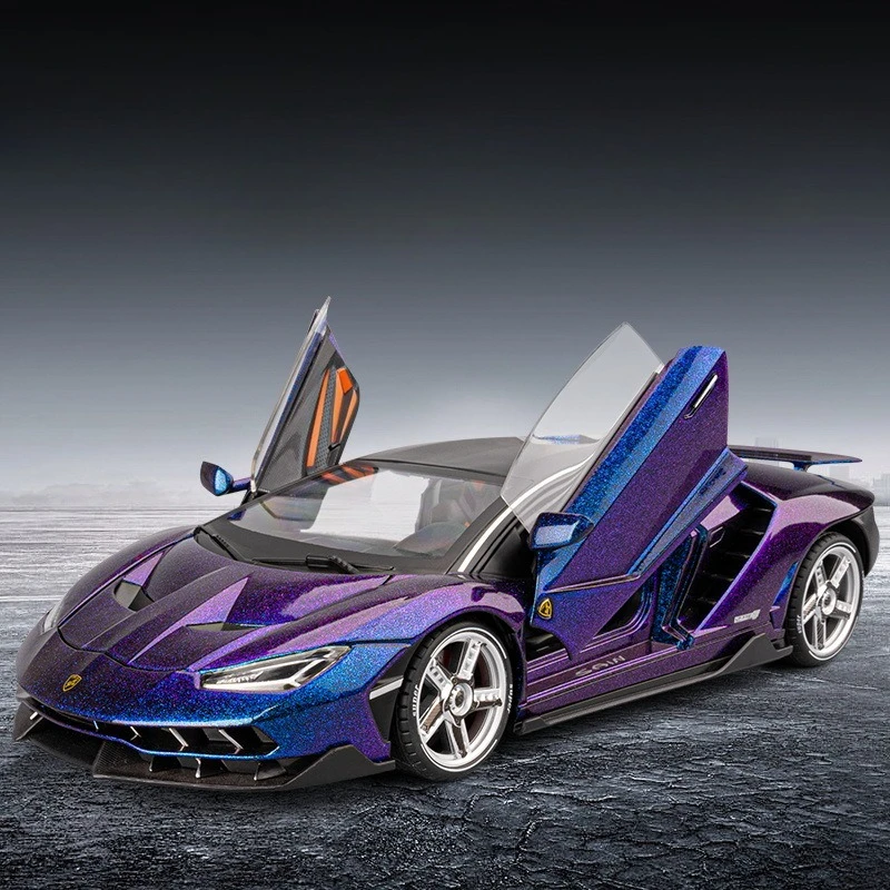 

Large 1:18 Lamborghini LP770 alloy sports car simulation trendy ornament light rebound model