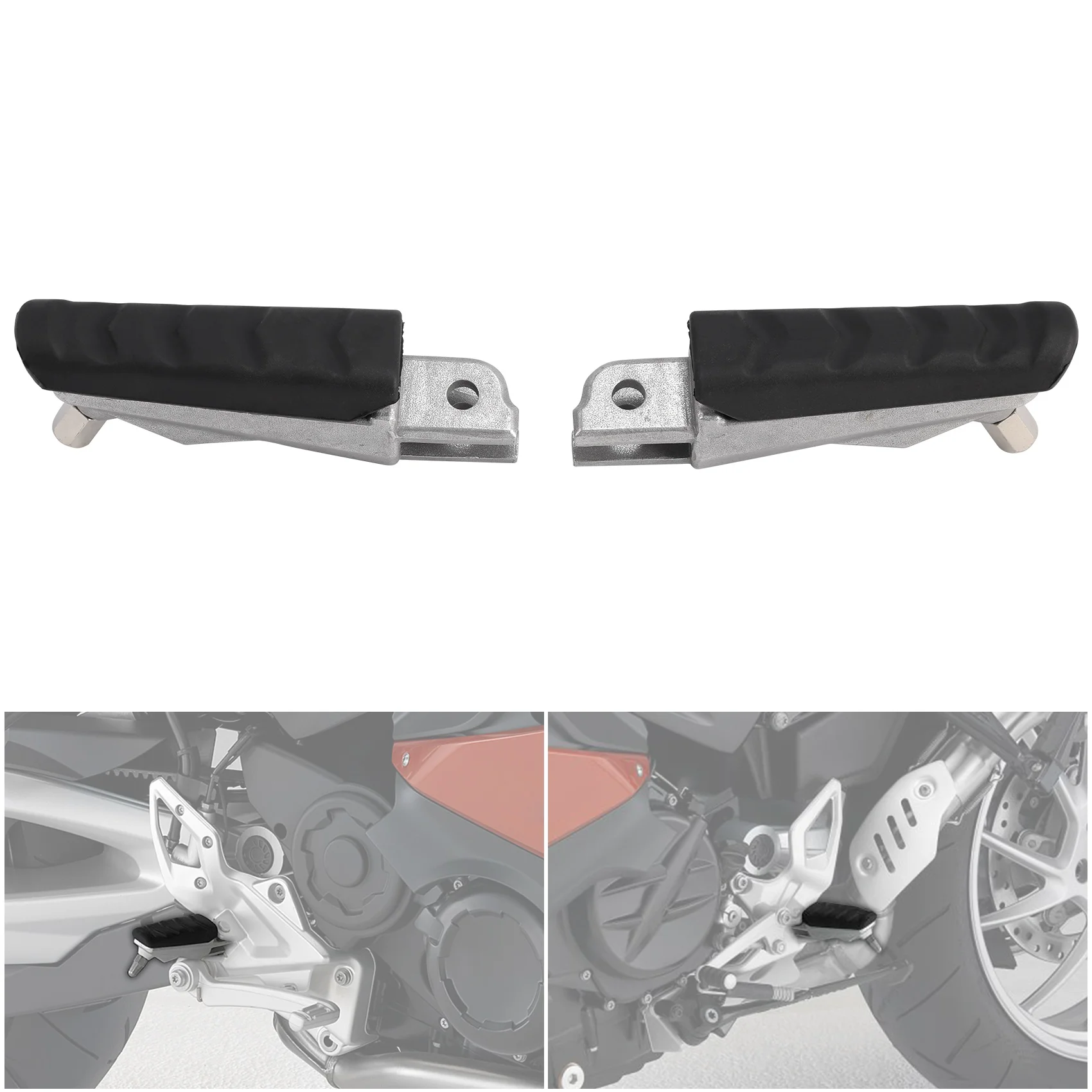 

Motorcycle 1 Pair Front Footrests Foot pegs For BMW F800GT 2011-2013 F800S 2004-2008 F800ST 2004-2012 2011 2010 2009 08