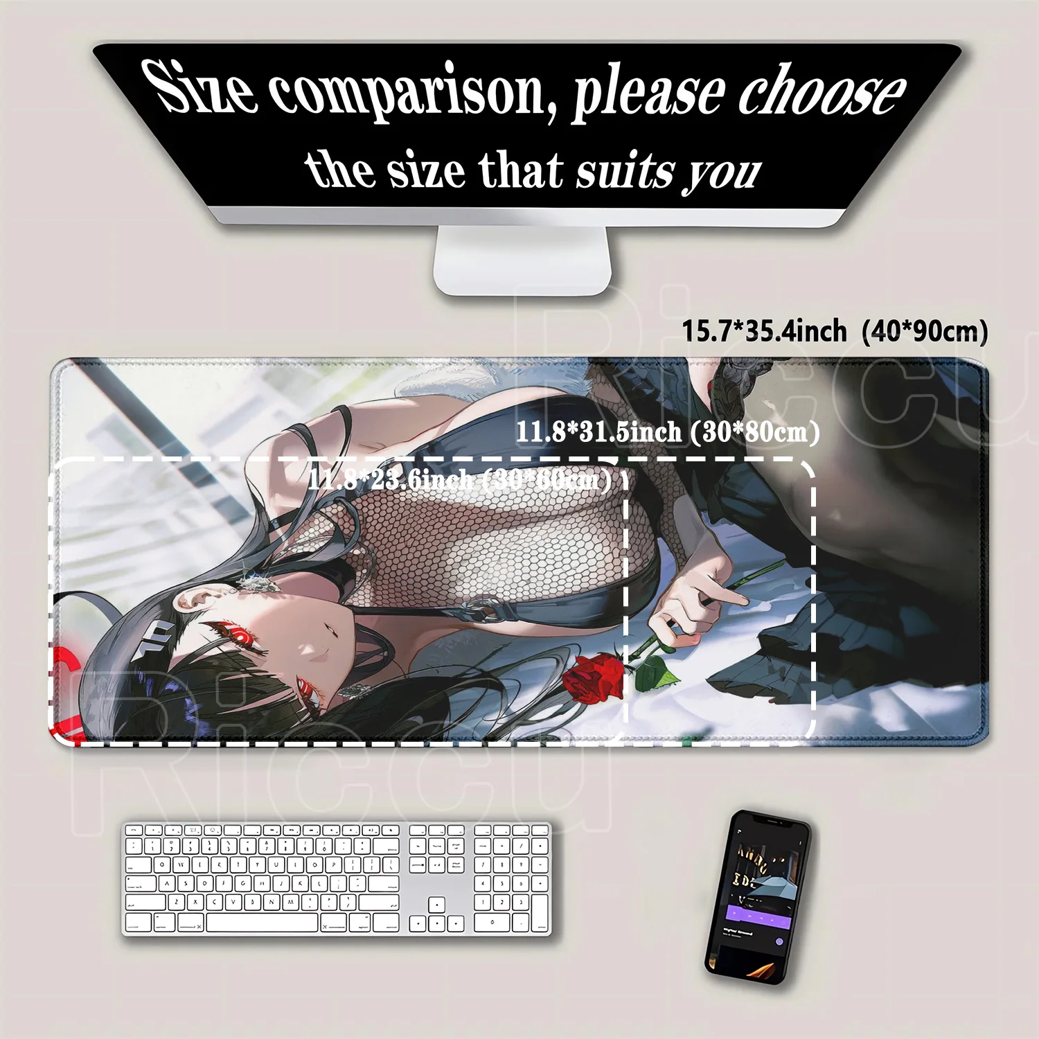 الأزرق الأرشيف Tsukatsuki ريو أنيمي هنتاي جير الحمار الكبير R18 ماوس الوسادة ألعاب مكتب حصيرة الألعاب المحمول ألعاب مكتب لوحات المفاتيح لوحة الماوس #4