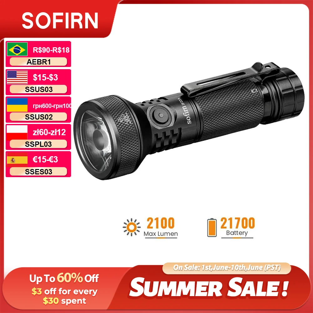 torcia-led-ricaricabile-sofirn-if22a-con-ottica-tir-2100lm-usb-c-potente-luce-edc-lanterna-per-esterni-e-pesca