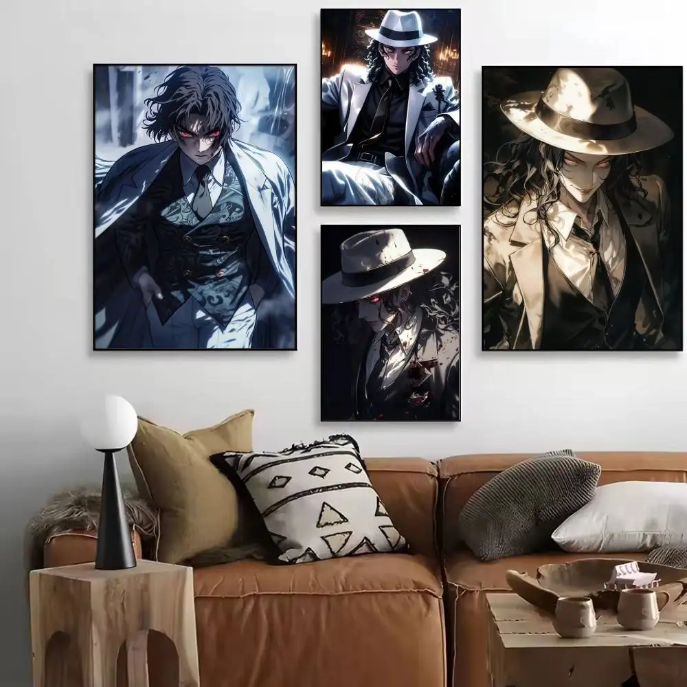 Anime M-Muzan K-Kibutsuji Posters High Quality Self-adhesive Wall Art Decorations Color Prints Sticky