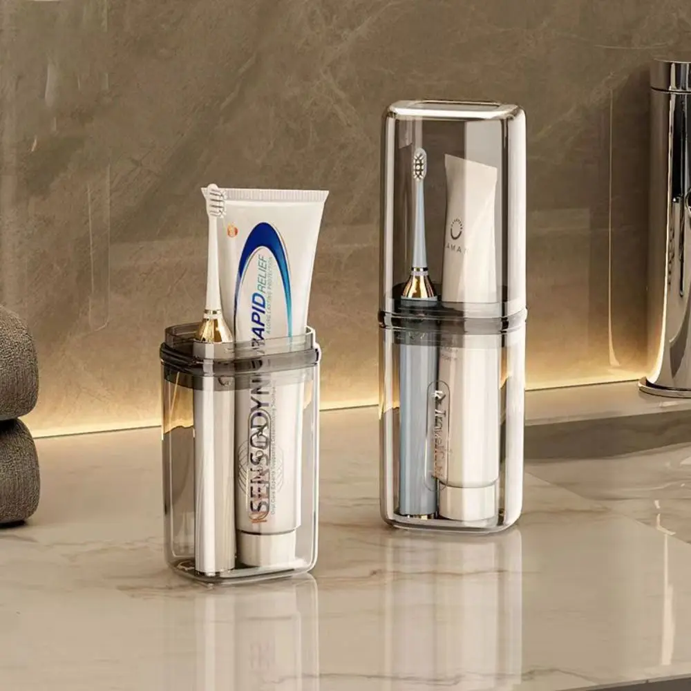 Travel Toothbrush Storage Box Portable Bathroom Storage Tooth Glass Cup Household Accessories Toothbrush Toothpaste Holder