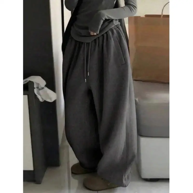 

Осенние новые брюки-джоггеры из полиэстеровой смеси с эластичным поясом на шнурке, мужские, винтажные, укороченные (длиной 7/8)