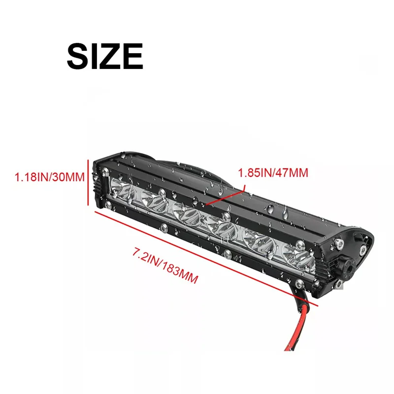 

18 Вт световая полоса рабочий прожектор 12 В светодиодный водонепроницаемый для IP67 грузовик вождения внедорожной лодки автомобиль трактор светодиодные лампы модификация аксессуаров