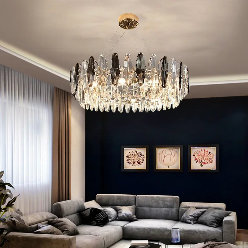 

Light Luxury Living Room Chandelier Home Decoration Hotel Lobby Crystal Chandelier Creative Nordic Led Restaurant Chandelier