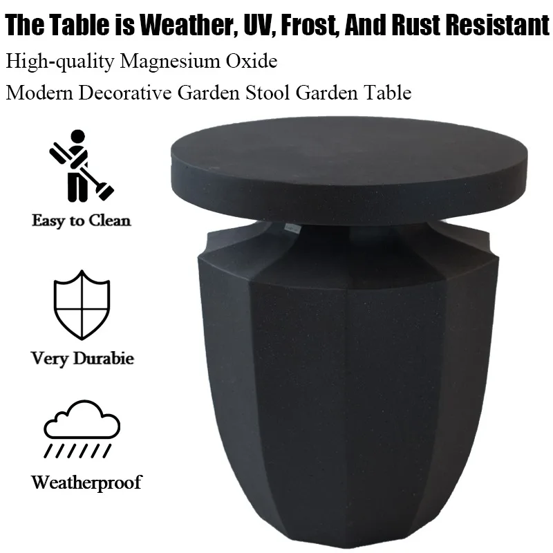 Minimalist Cylindrical Silhouette Modern Garden Table Lawn Home Indoor Outdoor High-quality Magnesium Oxide Rust Resistant