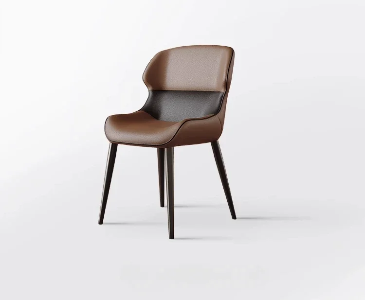 

Italian minimalist Internet celebrity Nordic chair Modern minimalist home designer leather dining chair