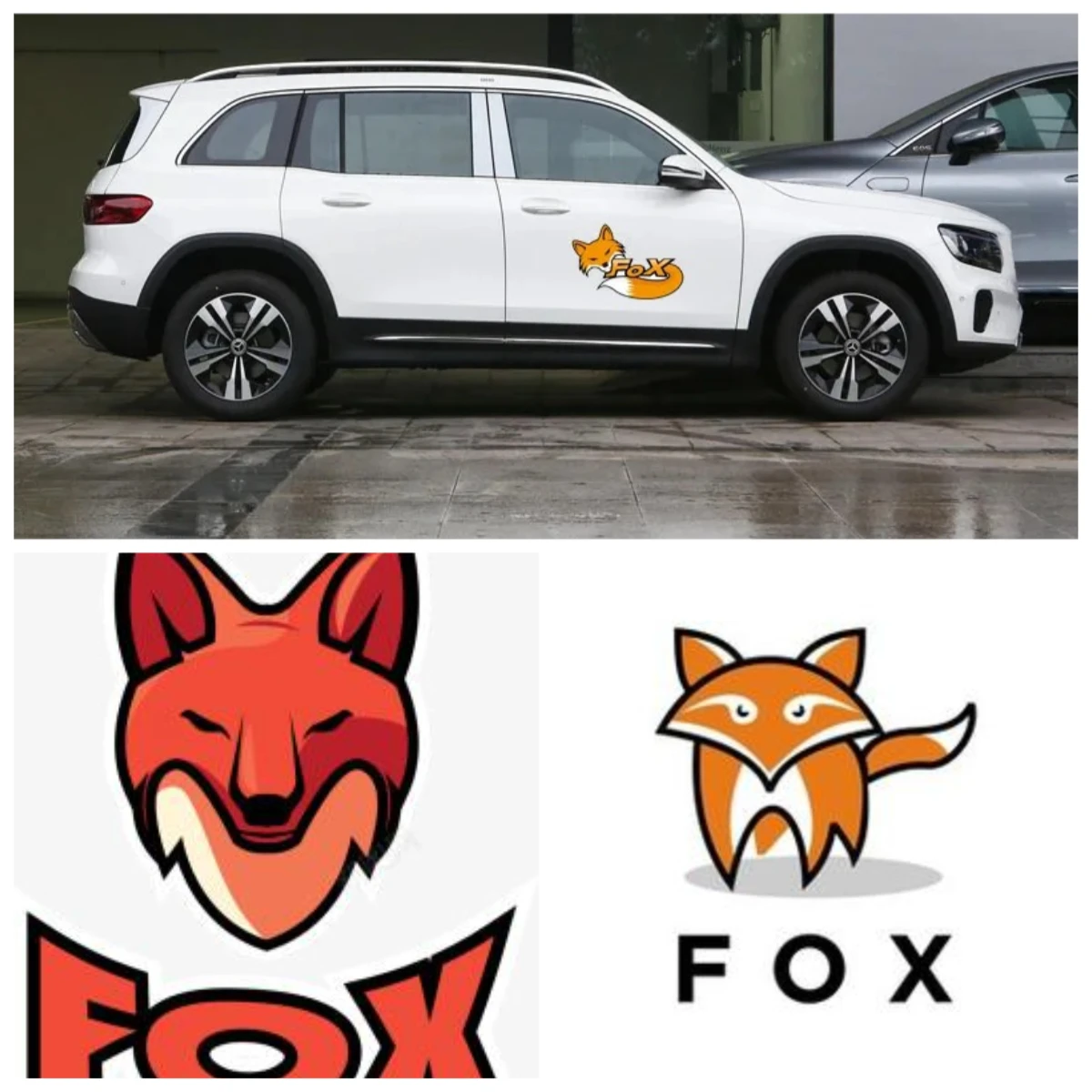 

Funny Fox Print Car Sticker Styling Vinyl Reflective Car Sticker Waterproof Fashion Pvc