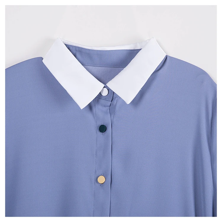 Estate nuova serie Sle Nan Dr Color Colion colletto legato in vita Colore Bule Dr per donna Altro materiale