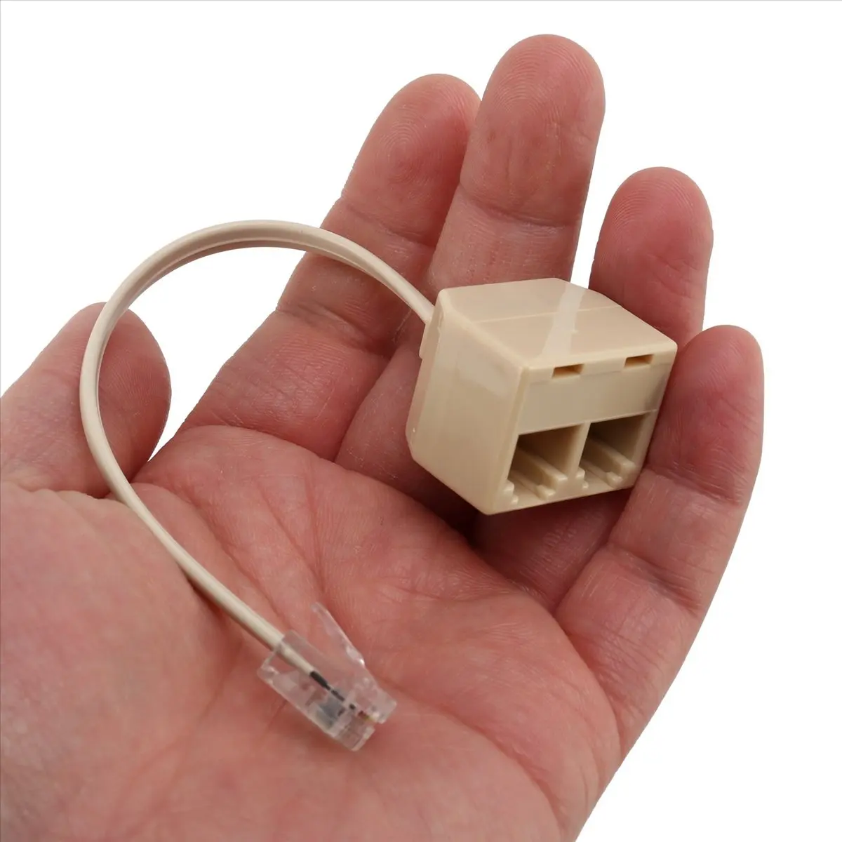 Cmpt And Acce Store Offer PC Accessories Telephone RJ11 Male Line to Double RJ11 Female Jack Filter Splitter Adapter