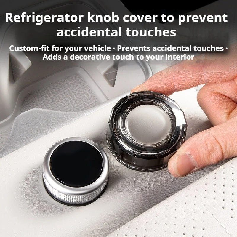 For BYD Ti7 Leopard 7 Refrigerator Knob Cover Anti Touch Frame Car Interior Upgrade Accessories