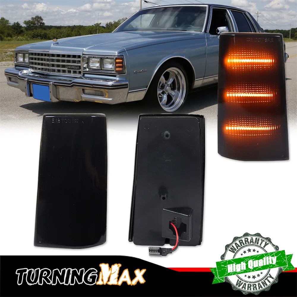Luces LED de señal de giro lateral para parachoques delantero, luces de estacionamiento para Pontiac Parisienne Bonneville Safari para Chevy Impala Caprice