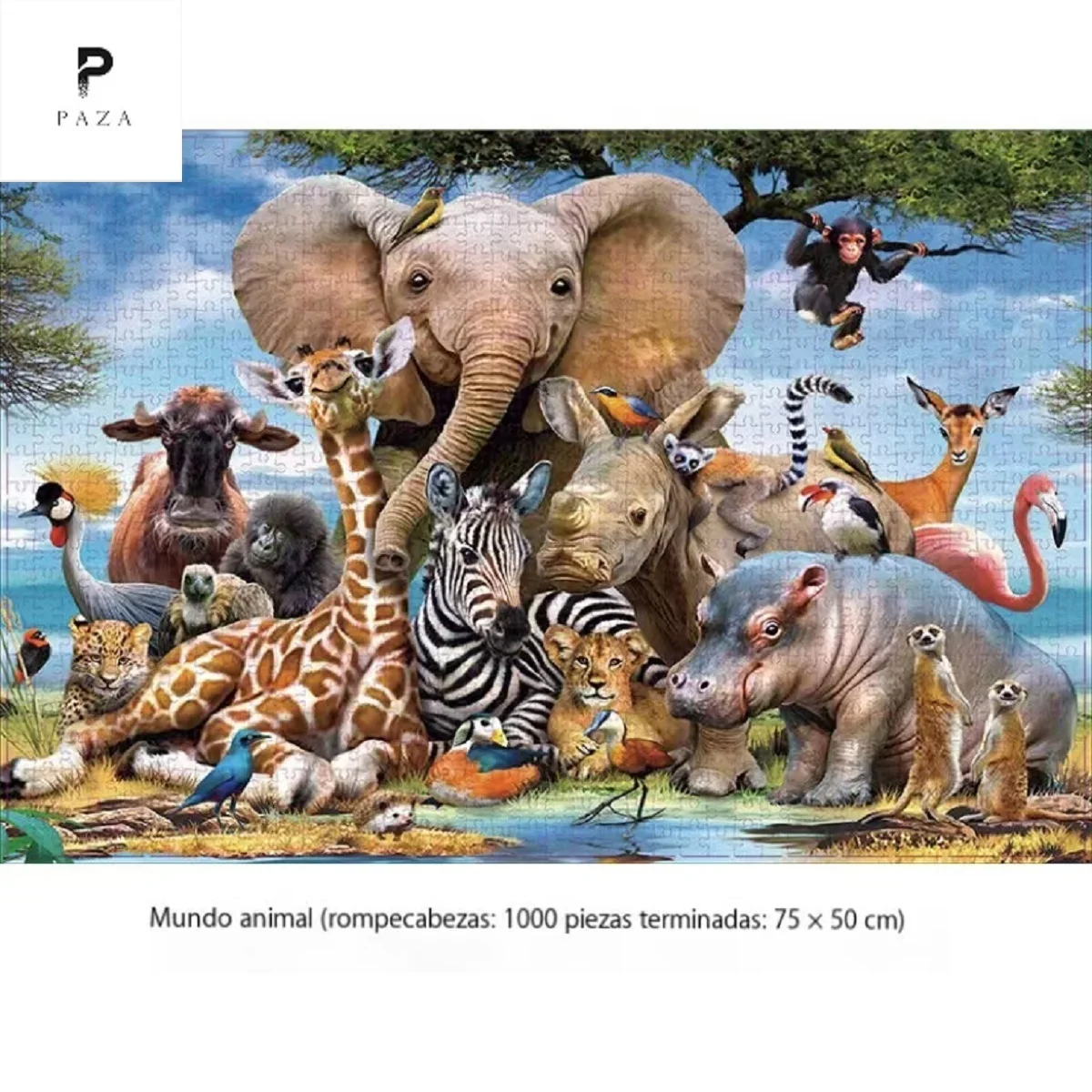 1000 pieces puzzle, cartoon, scenery, decompression puzzle toys (animal world)