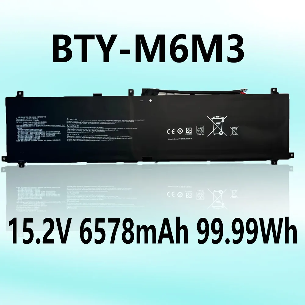 

BTY-M6M3 15.2V 6578mAh 99.99Wh Battery For MSI Raider GE78HX 13VG 13VX 13VH 13VI 13VG-004FR 13VH-070US 13VG-005FR 13VH-046UK