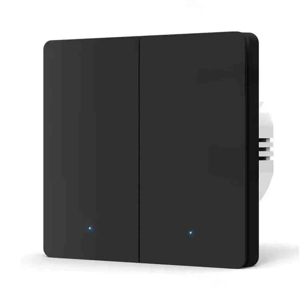 For ZigBee 3.0 Two-Gang Wall Light Switch for Tuya Platform Supports Multi Device Voice Activation and Local Button Use