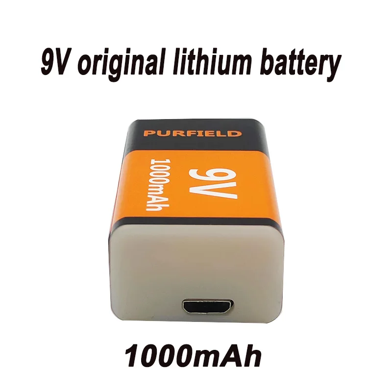 1000mAh 9 Volt li-ion Rechargeable Battery Type-C USB 6F22 9V Lithium Battery for RC Helicopter Model Microphone Toy