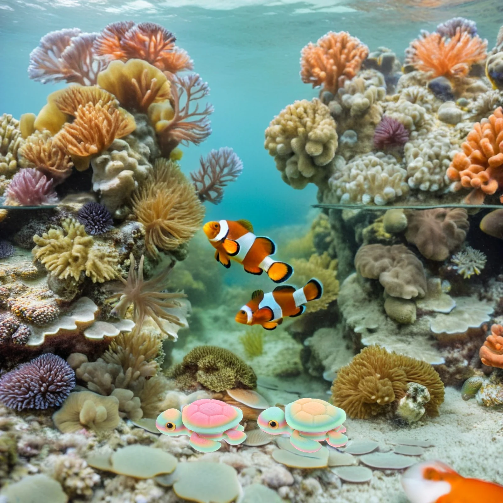 

3 Pcs Luminous Turtle Ornaments Mini Figurines Sculpture Miniature Sea Glow Dark Statues The Figures