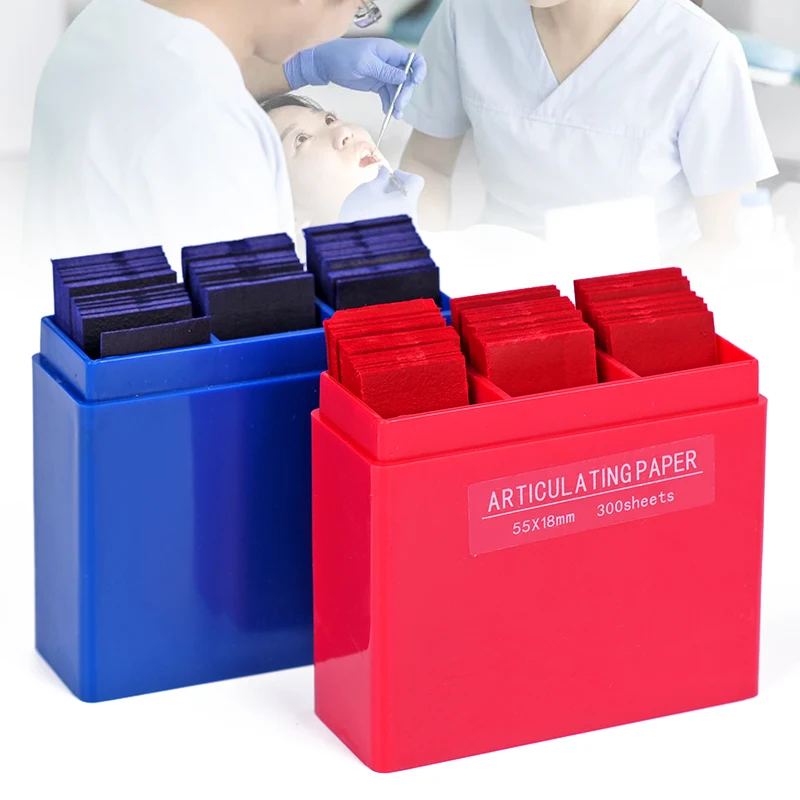 300 Sheets Dental Articulating Paper Dentista Double-sided Bite Strips Oral Dentist Teeth Care Whitening Material Tool