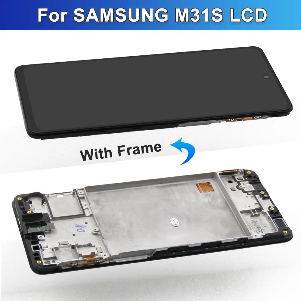 M31S LCD do SAMSUNG Galaxy M31S wyświetlacz Lcd ekran dotykowy wymiana Digitizer dla Samsung M317 M317F LCDS