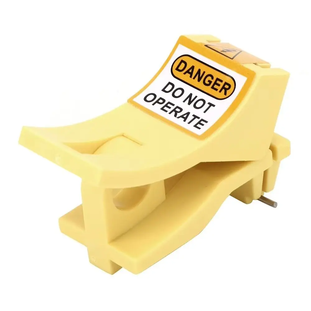 1Pcs Nylon Circuit Breaker Lockout Device Outward Pin Yellow MCB Safety Lockout Device Compact Mechanical Design