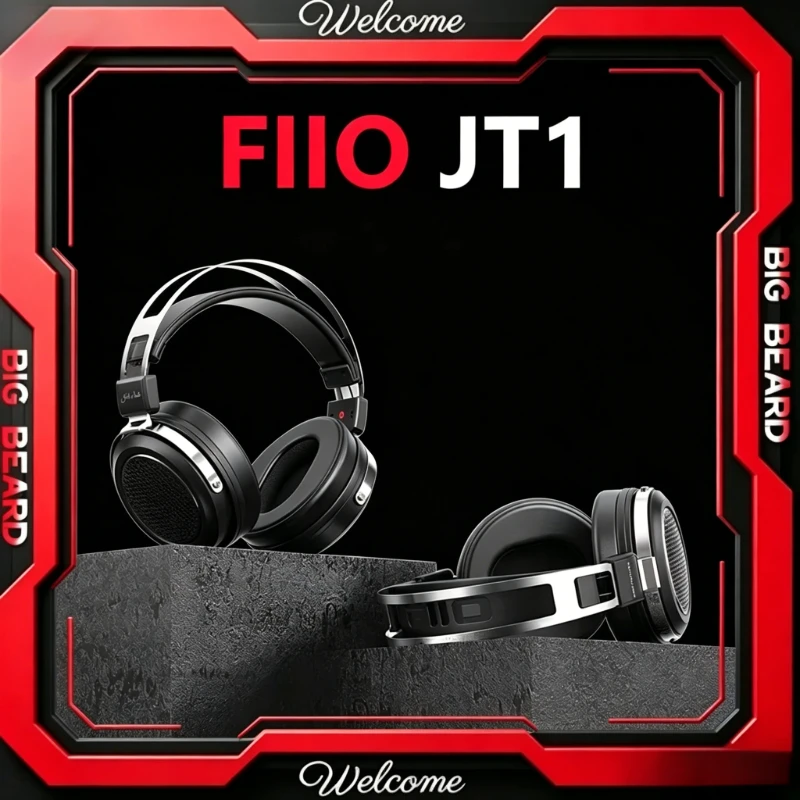 

FiiO JT1 35mm Wired Studio Headphones With Mic HiFi Sound 50mm Driver For Recording And PC Gaming Headset
