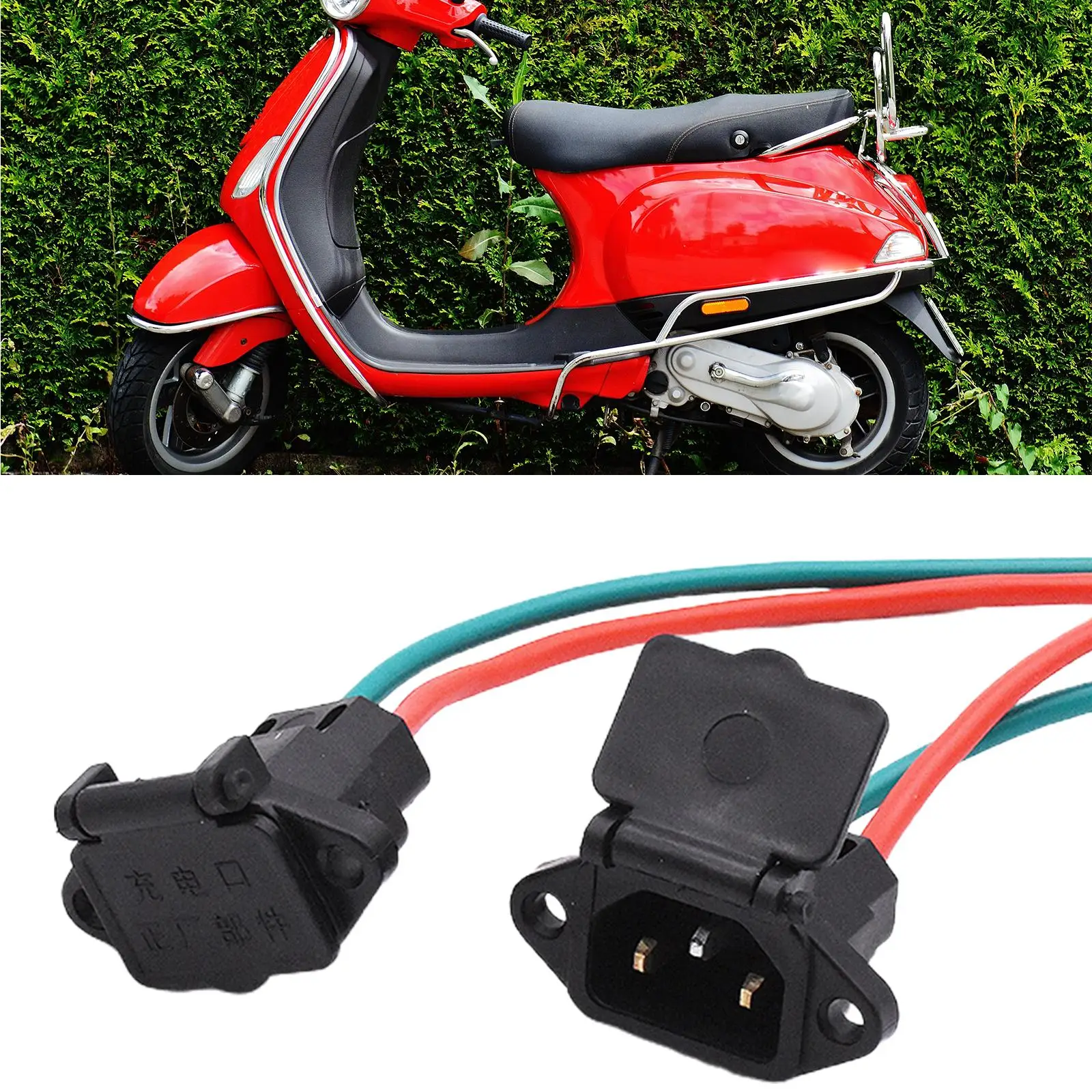 

Battery Charging Port Charger Socket 3 Pin Socket Adapter Cable Accessories