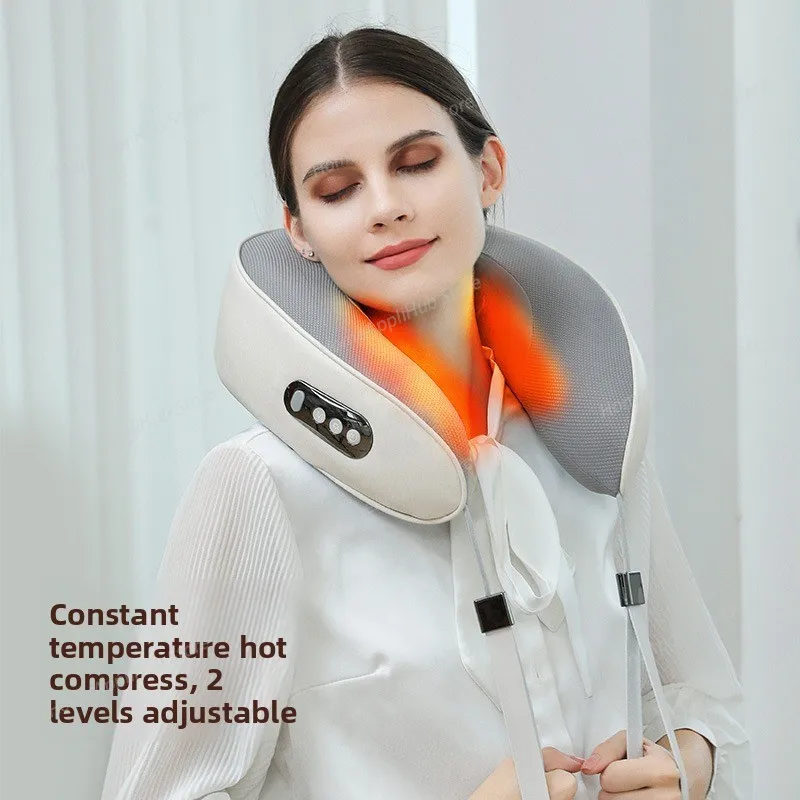 

Multi-Functional U-Shaped Massage Pillow: Memory Foam Rechargeable Portable Cervical Massager for Home Use relax electric neck